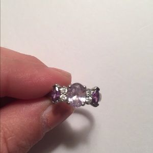 Purple and diamond ring